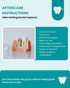 Dental Implants Aftercare Instructions